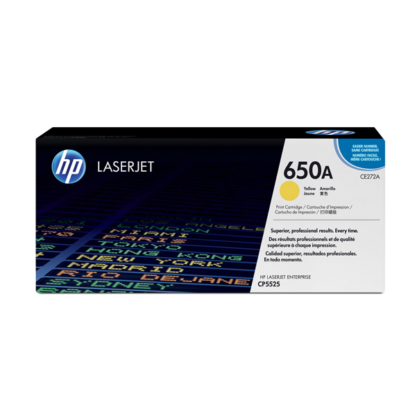  Hp - Toner originale - 650A - Giallo - CE272A - 15.000 pag 