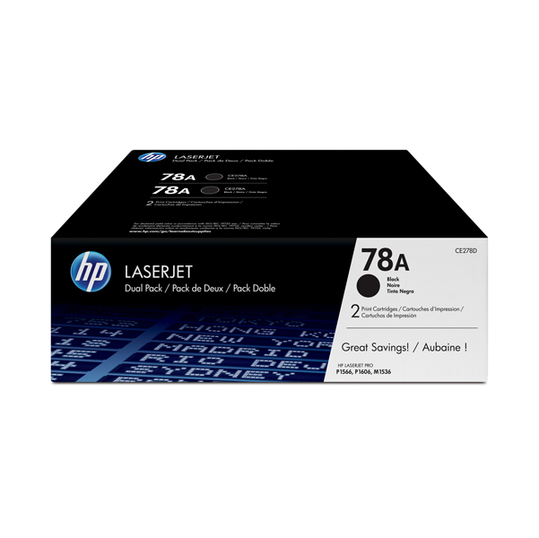  Hp - Confezione 2 Toner originale - 78A - Nero - CE278AD - 2.100 pag/cad 