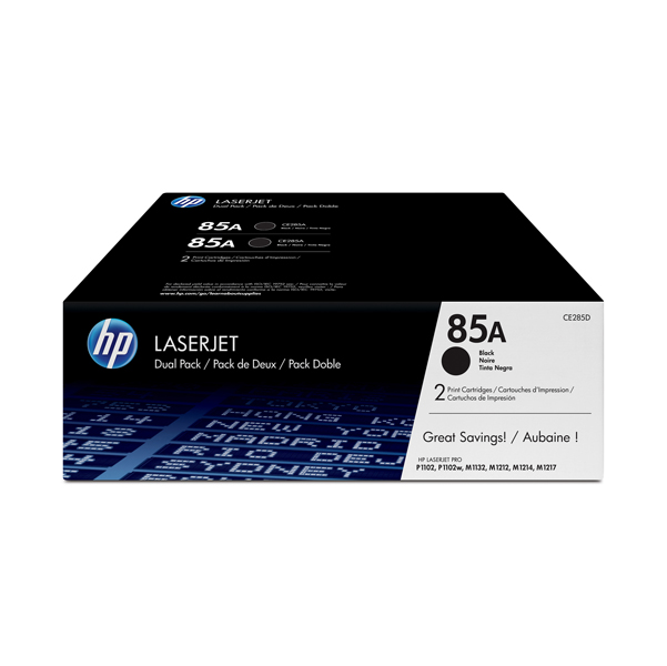  Hp - Confezione 2 Toner originali - 85A - Nero - CE285AD - 1.600 pag/cad 