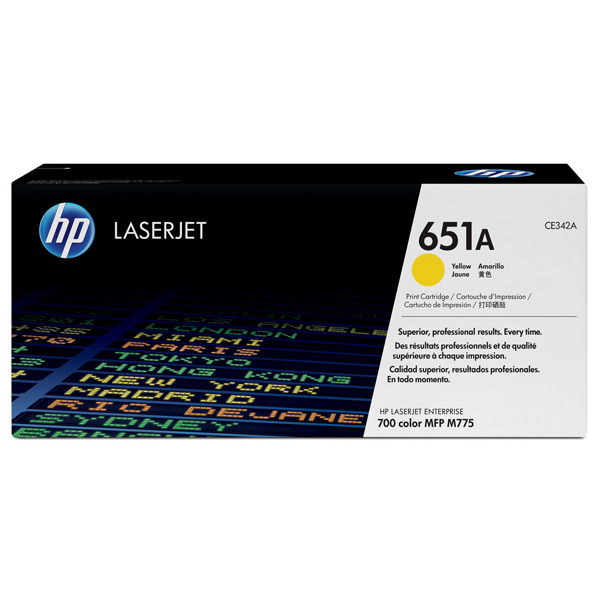  Hp - Toner originale - 651A - Giallo - CE342A - 16.000 pag 