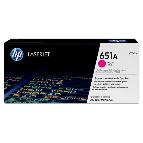  Hp - Toner originale - 651A - Magenta - CE343A - 16.000 pag 