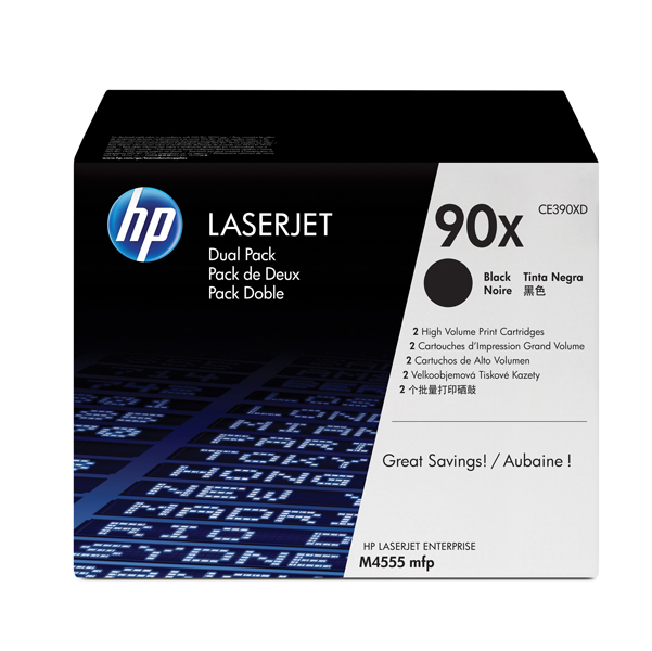  Hp - Confezione 2 Toner originale - 90X - Nero - CE390XD - 24.000 pag cad 