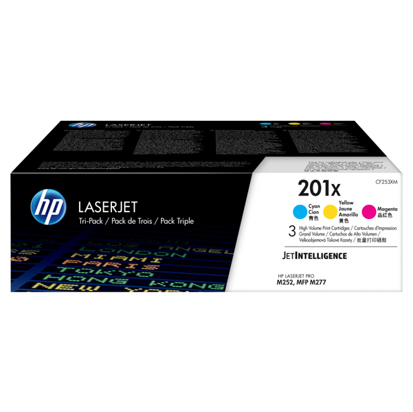  Hp - Confezione 3 Toner originale - 201X - C/M/Y - CF253XM - 2.300 pag cad 