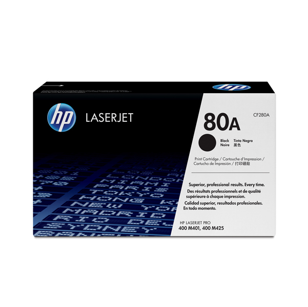  Hp - Toner originale - 80A - Nero - CF280A - 2.560 pag 
