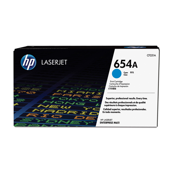  Hp - Toner originale - 654A - Ciano - CF331A - 15.000 pag 