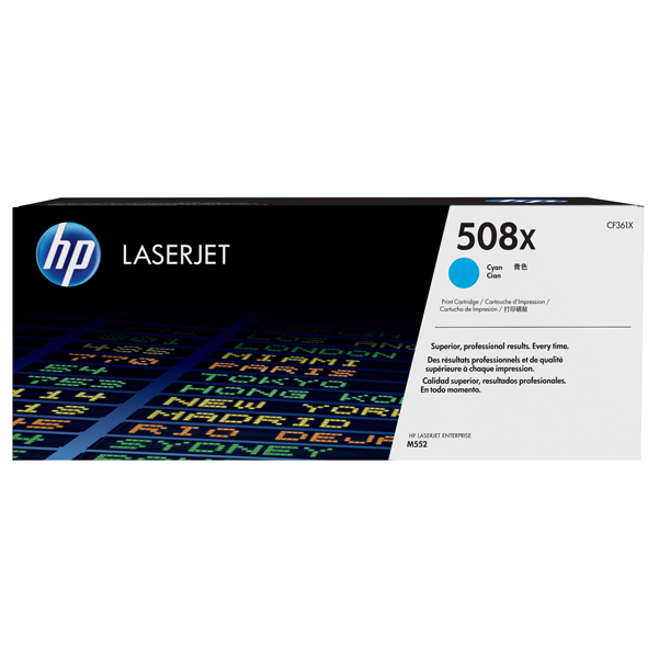  Hp - Toner originale- 508X - Ciano - CF361X - 9.500 pag 
