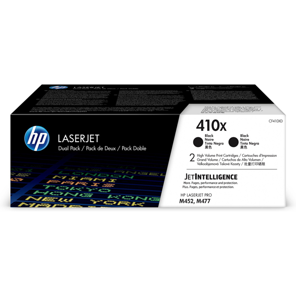  Hp - Confezione 2 Toner originale - 410X - Nero - CF410XD - 6.500 pag cad 