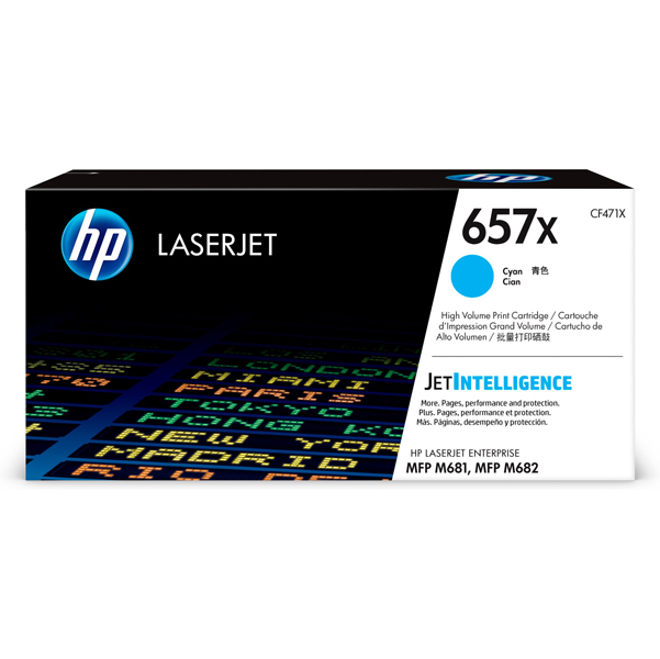  Hp - Toner originale - 657X - Ciano - CF471X - 23.000 pag 