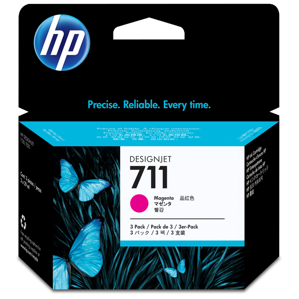  Hp - Confezione 3 cartucce ink originale - 711 - Magenta - CZ135A - 29ml cad 