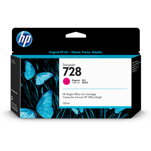  Hp - Cartuccia ink originale - 728 - Magenta - F9J66A - 130ml 