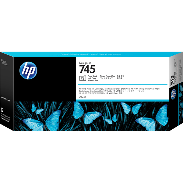  Hp - Cartuccia ink originale - 745 - Nero fotografico - F9K04A - 300ml 