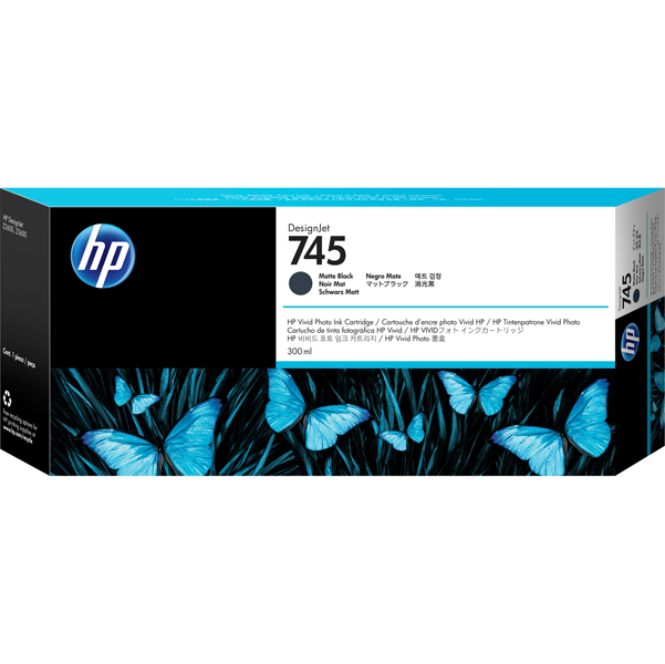  Hp - Cartuccia ink originale - 745 - Nero opaco - F9K05A - 300ml 