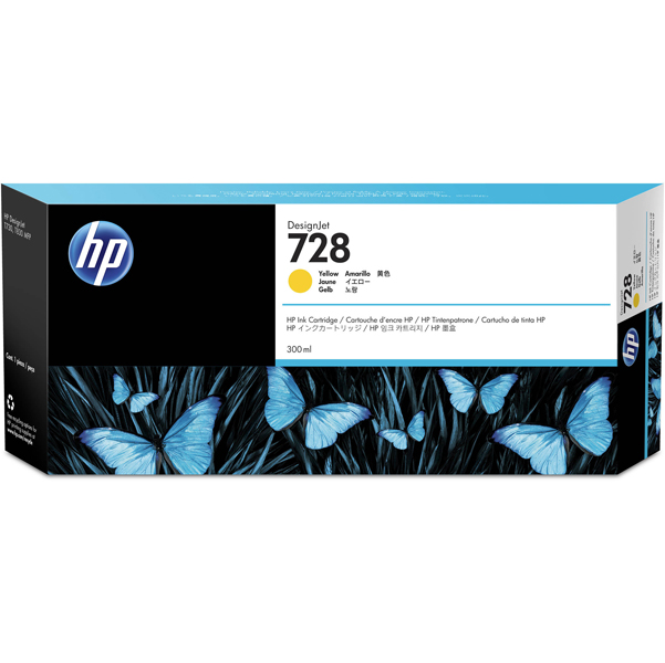  Hp - Cartuccia ink originale - 728 - Giallo - F9K15A - 300ml 