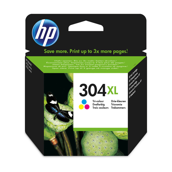  Hp - Cartuccia ink originale - 304XL - C/M/Y - N9K07AE - 300 pag 