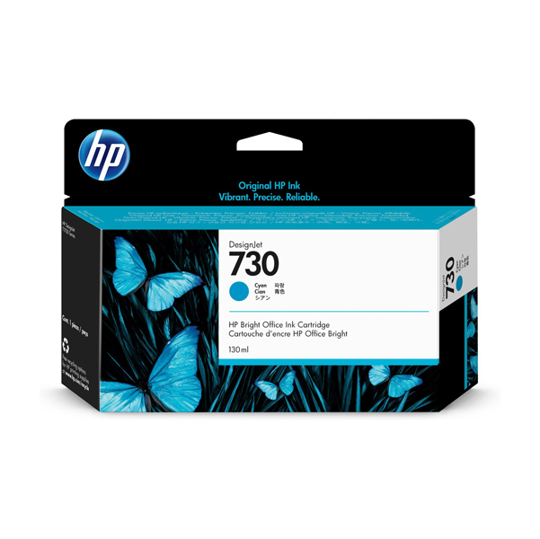  Hp - Cartuccia ink originale - 730 - Ciano - P2V62A - 130ml 