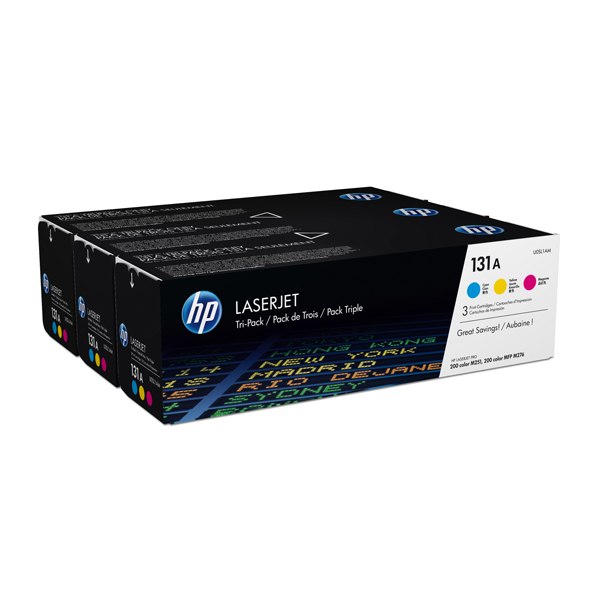  Hp - Confezione 3 Toner originale - 131A - C/M/Y - U0SL1AM - 1.800 pag cad 