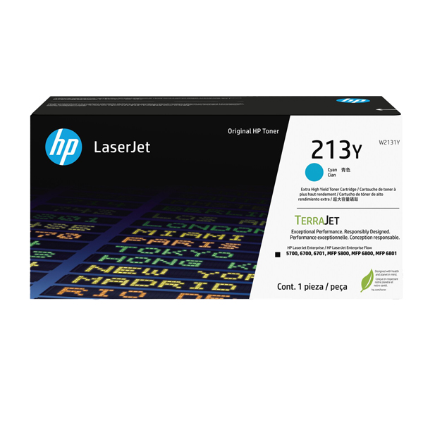 Hp - Toner originale LaserJet HP 213Y - Ciano - W2131Y - ad altissima capacità 