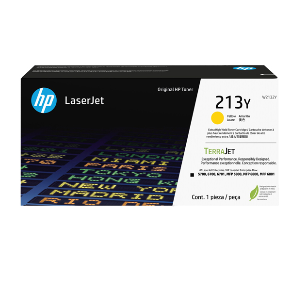  Hp - Toner originale LaserJet HP 213Y - Giallo - W2132Y - ad altissima capacità 