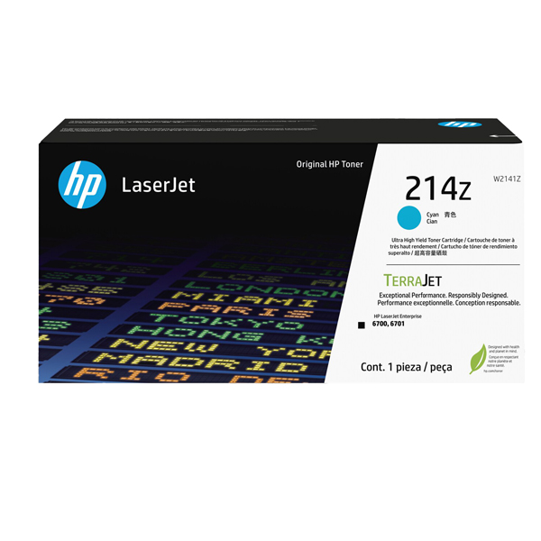  Hp - Toner originale LaserJet HP 214Z - Ciano - W2141Z - ad altissima capacità 