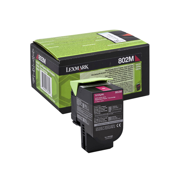  Lexmark - Toner - Magenta - 80C20M0 - return program - 1.000 pag 