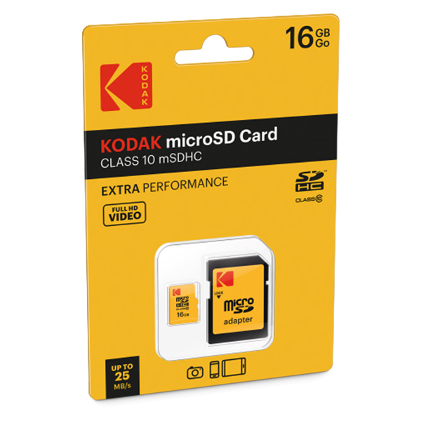  Kodak - Micro SDHC Class 10 Extra - EKMSDM16GHC10CK - 16GB 