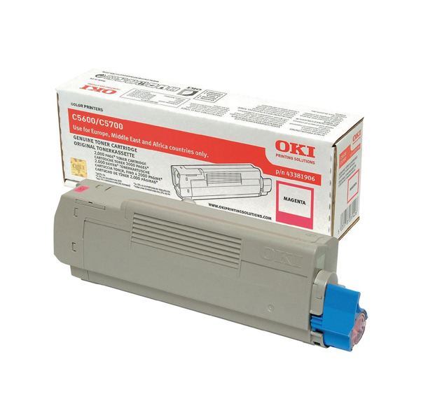  Oki - Toner - Magenta - C5600 C5700 - 43381906 - 2.000 pag 