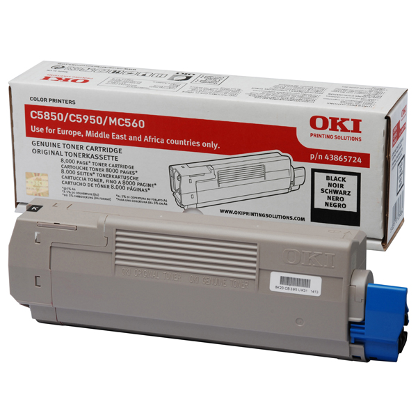  Oki - Toner - Nero - C5850/C5950 - 43865724 - 8.000 pag 