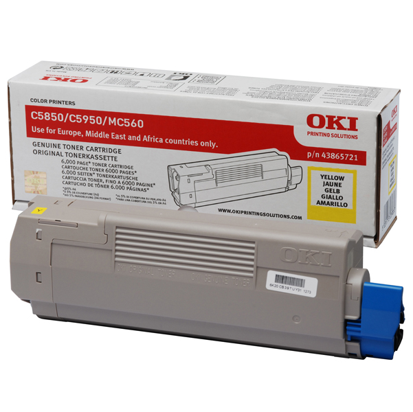  Oki - Toner - Giallo - C5850/C5950 - 43865721 - 6.000 pag 