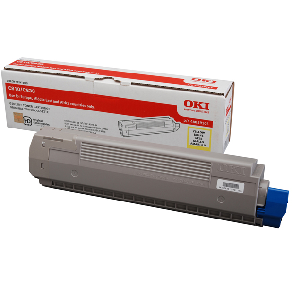  Oki - Toner - Giallo - C-810 C-830 - 44059105 - 8.000 pag 