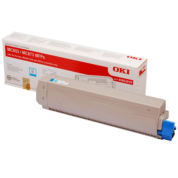  Oki - Toner - Ciano - MC853/873 - 45862839 - 7.300 pag 