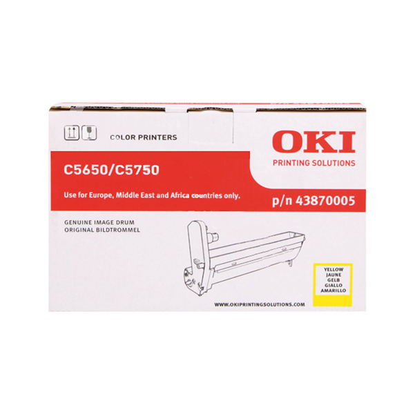  Oki - Tamburo - Giallo - C5650/5750 - 43870005 - 20.000 pag 