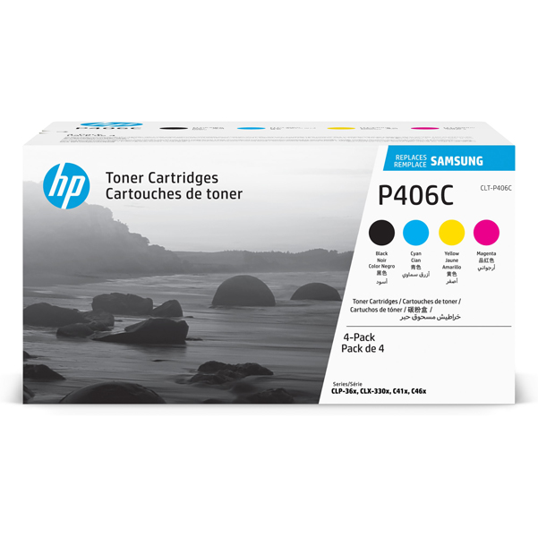  Samsung/HP - Multipack 4 Toner originale - C/M/Y/K - CLTP406C/ELS 