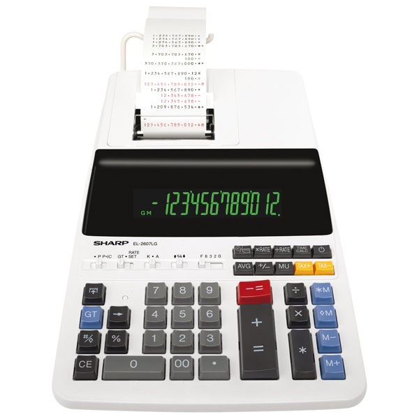  Calcolatrice scrivente - 12 cifre - 2 colori di stampa - Sharp 