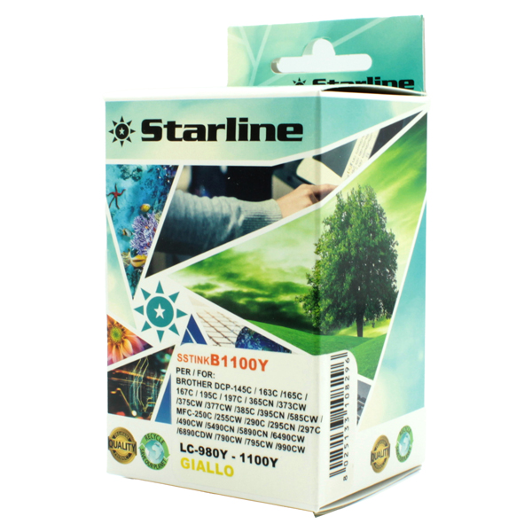  Starline - Cartuccia ink - per Brother - Giallo - LC980Y - 16ml 