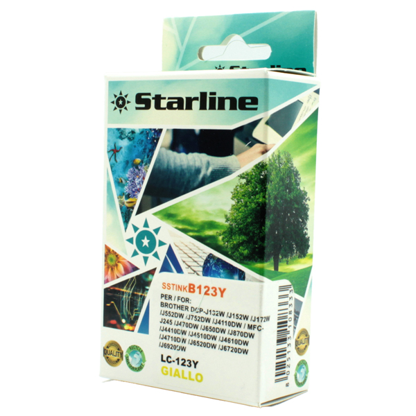  Starline - Cartuccia ink - per Brother - Giallo - LC123Y - 10ml 
