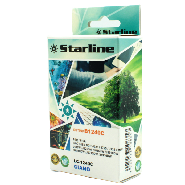  Starline - Cartuccia ink - per Brother - Ciano - LC1240C - 12ml 