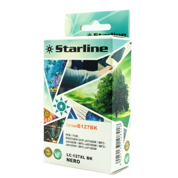  Starline - Cartuccia ink - per Brother - Nero - LC127XLBK - 28ml 