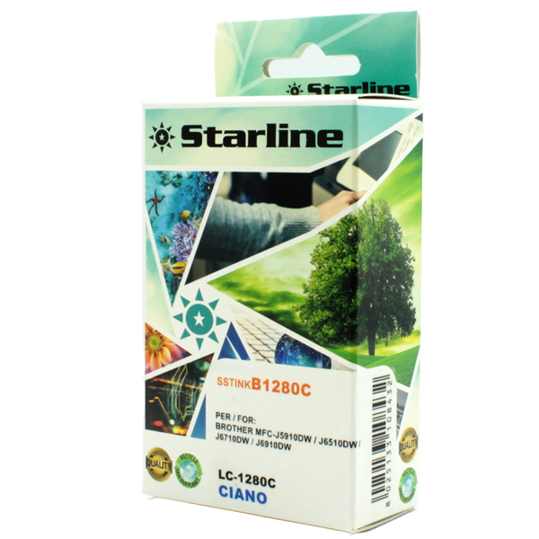  Starline - Cartuccia ink - per Brother - Ciano - LC1280XLC - 16,6ml 