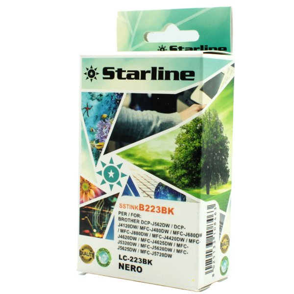  Starline - Cartuccia ink - per Brother - Nero - LC223BK - 14,6ml 