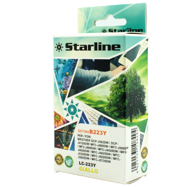  Starline - Cartuccia ink - per Brother - Giallo - LC223Y - 9ml 