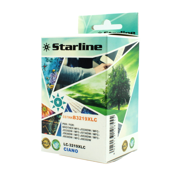  Starline - Cartuccia ink - per Brother - Ciano - LC3219XLC - 17ml 