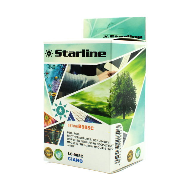  Starline - Cartuccia ink - per Brother - Ciano - LC985C - 15ml 