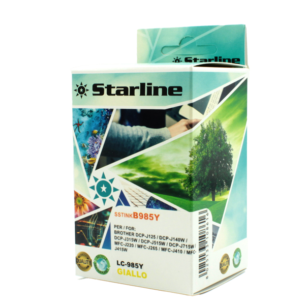  Starline - Cartuccia ink - per Brother - Giallo - LC985Y - 15ml 