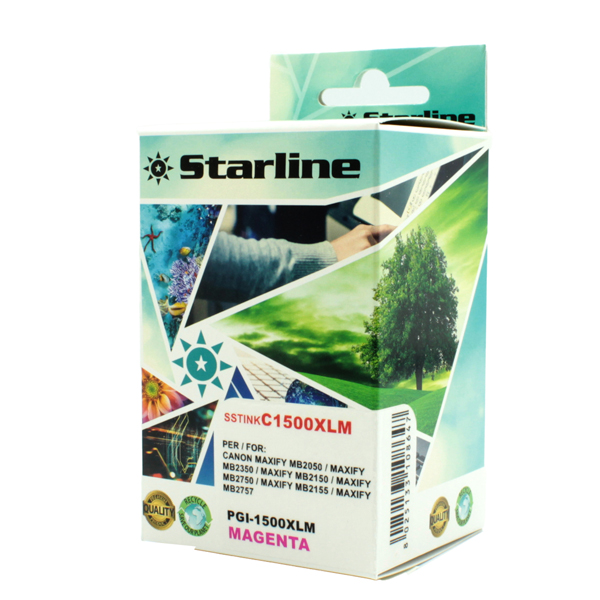  Starline - Cartuccia ink - per Canon - Magenta - PGI-1500XLM - 11,5ml 