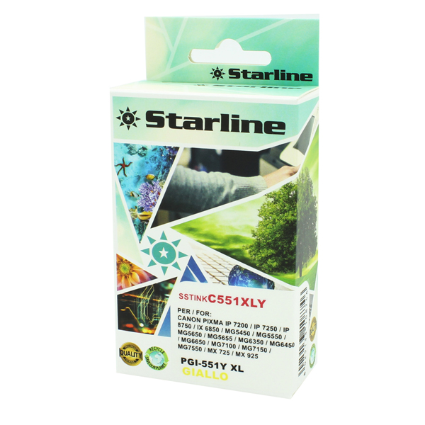  Starline - Cartuccia ink - per Canon - Giallo - CLI-551BK Y - 9,8ml 
