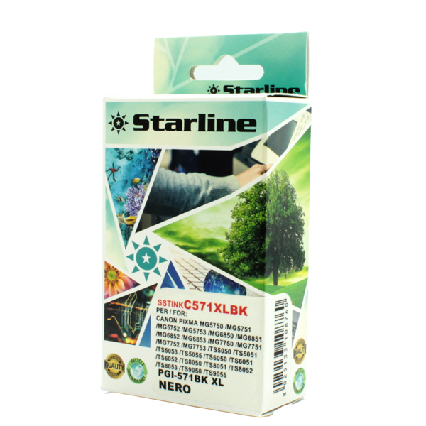  Starline - Cartuccia ink - per Canon - Nero - CLI571BK - 12,4ml 