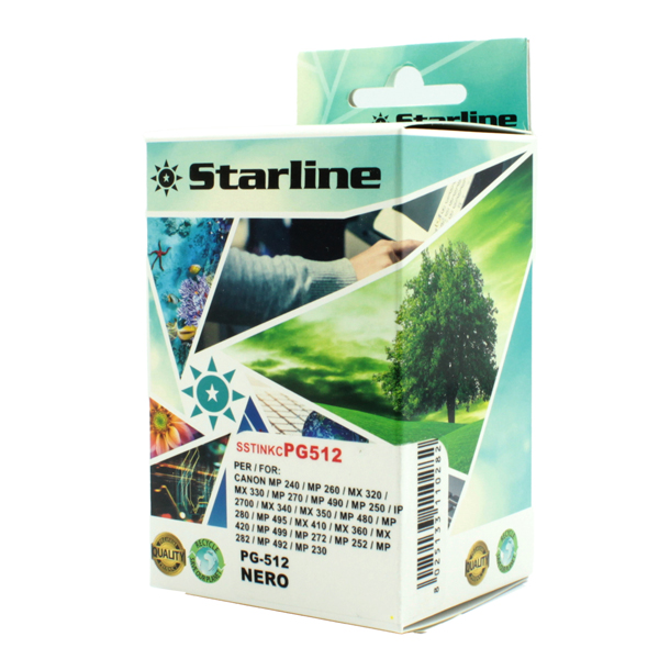  Starline - Cartuccia - ink Nero per print c/Canon pg 512 - 2969B001 - 17ml 