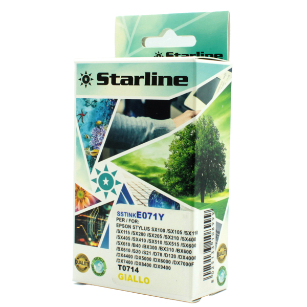  Starline - Cartuccia ink - per Epson - Giallo - C13T07144012- T0714 - 11,4ml 