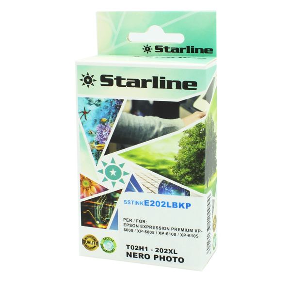  Starline - Cartuccia Ink compatibile Photo per Epson 202XL - Nero - 13ml 