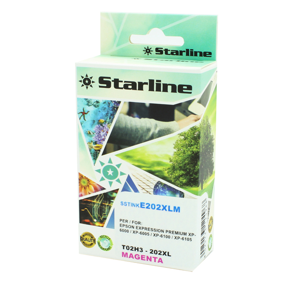  Starline - Cartuccia Ink compatibile per Epson 202XL - Magenta - 13ml 